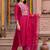 women ethnic motifs embroidered regular thread work liva kurta with trousers & with dupatta