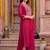 women ethnic motifs embroidered regular thread work liva kurta with trousers & with dupatta
