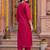 women ethnic motifs embroidered regular thread work liva kurta with trousers & with dupatta