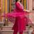 women ethnic motifs embroidered regular thread work liva kurta with trousers & with dupatta