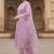 women floral embroidered regular thread work kurta with trousers & with dupatta