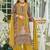 women ethnic motifs printed regular mirror work kurta with palazzos & with dupatta