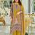 women ethnic motifs printed regular mirror work kurta with palazzos & with dupatta