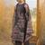 women ethnic motifs printed regular cotton kurta with trousers & with dupatta