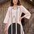 women printed regular cotton kurta with trousers