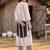 women printed regular cotton kurta with trousers