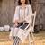 women printed regular cotton kurta with trousers