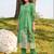 women animal printed regular cotton kurta with trousers