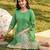 women animal printed regular cotton kurta with trousers