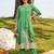 women animal printed regular cotton kurta with trousers