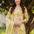 women floral printed regular cotton kurta with palazzos & with dupatta