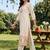 women ethnic motifs printed regular cotton kurta with trousers