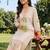 women ethnic motifs printed regular cotton kurta with trousers