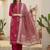 women ethnic motifs embroidered regular thread work cotton kurta with trousers & with dupatta