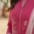 women ethnic motifs embroidered regular thread work cotton kurta with trousers & with dupatta