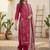 women ethnic motifs embroidered regular thread work cotton kurta with trousers & with dupatta
