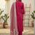 women ethnic motifs embroidered regular thread work cotton kurta with trousers & with dupatta