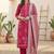 women ethnic motifs embroidered regular thread work cotton kurta with trousers & with dupatta