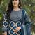 women printed regular cotton kurta with trousers & with dupatta