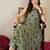 women floral printed regular cotton kurta with trousers