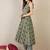 women floral printed regular cotton kurta with trousers