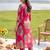 women floral printed regular cotton kurta with trousers