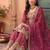women ethnic motifs embroidered regular thread work kurta with patiala & with dupatta