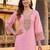women ethnic motifs embroidered regular thread work cotton kurta with trousers & with dupatta
