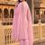 women ethnic motifs embroidered regular thread work cotton kurta with trousers & with dupatta