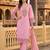 women ethnic motifs embroidered regular thread work cotton kurta with trousers & with dupatta