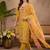 women floral embroidered regular thread work kurta with trousers & with dupatta