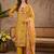 women floral embroidered regular thread work kurta with trousers & with dupatta