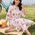women ethnic motifs printed regular cotton kurta with trousers
