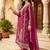 women ethnic motifs embroidered regular kurta with trousers & with dupatta