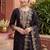 women ethnic motifs embroidered regular liva kurta with trousers & with dupatta