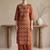 women ethnic motifs printed regular cotton kurta with palazzos