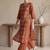 women ethnic motifs printed regular cotton kurta with palazzos