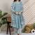 women ethnic motifs printed regular cotton kurta with trousers & with dupatta