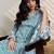 women ethnic motifs printed regular cotton kurta with trousers & with dupatta