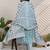 women ethnic motifs printed regular cotton kurta with trousers & with dupatta