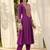 women ethnic motifs embroidered regular thread work kurta with trousers