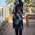 women floral printed regular kurta with trousers