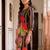 women floral printed regular cotton kurta with trousers