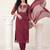 women ethnic motifs printed regular thread work kurta with trousers & with dupatta