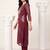 women ethnic motifs printed regular thread work kurta with trousers & with dupatta