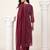 women ethnic motifs printed regular thread work kurta with trousers & with dupatta