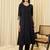 women ethnic motifs pleated thread work kurta with trousers & with dupatta