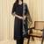 women ethnic motifs pleated thread work kurta with trousers & with dupatta