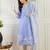 women floral printed regular linen kurta with trousers & with dupatta