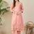 women ethnic motifs embroidered regular thread work kurta with trousers